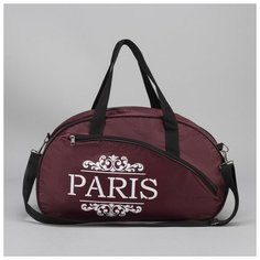 Сумка спортивная AMeN отдел на молнии, наружный карман, длинный ремень, бордовый Amen.