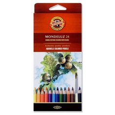 Карандаши цветные акварельные Koh- I- Noor MONDELUZ 3718024001KSRU шестигранные 24цв. коробкаевропод.