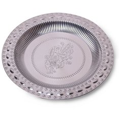 Поднос Kamille 40 см из нержавеющей стали KM-4371 (Ø39,5х3 см)