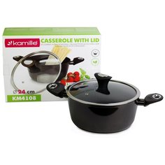 Кастрюля Kamille КМ-4108 из алюминия с антипригарным покрытием