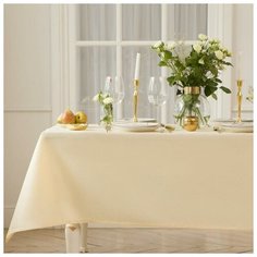 Скатерть "Этель" Cozy 150*180 +/-3см, цв.молочный, пл. 192 г/м2, хл с вгмо
