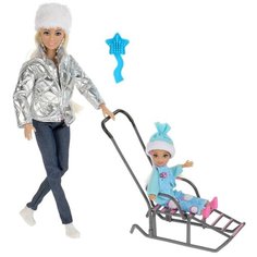 Кукла Карапуз София 29 см и Машенька 12 см руки и ноги сгибаются с аксессуарами 66001- SET02- S- BB