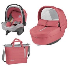 Спальный блок + автокресло Peg-Perego Modular Set (люлька Navetta Elite, автокресло Primo Viaggio Tri-Fix, сумка Borsa) Breeze coral