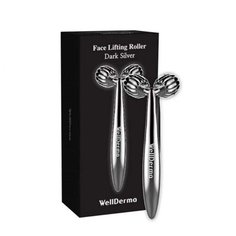 WellDerma Роликовый массажер для лица Wellderma Face Lifting Dark Silver Roller