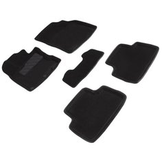 Ворсовые 3D коврики в салон Seintex для Nissan Qashqai II 2014-2016 (черные)