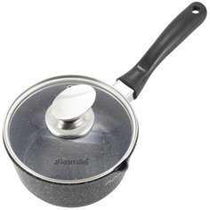 Ковш с крышкой Kamille 1,35 л и мраморным покрытием из литого алюминия KM-4436 (16х8 см.)