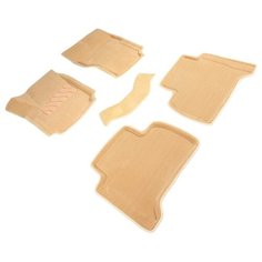 Ворсовые 3D коврики в салон Seintex для Volkswagen Amarok (не подходят для комплектации с пластиковым полом) 2009- н. в. (бежевые, 84774)