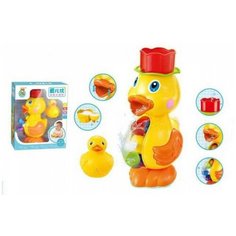 Игрушка для ванной "Мельница-горка Утенок с формочкой", 27х12,5х33 см Junfa Toys