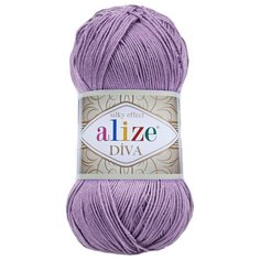 Пряжа ALIZE Diva 100гр. 350м. (100% микрофибра) ТУ (622 фиолетовый) 5 шт