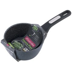 Ковш Ø16 см Kamille КМ-5379MR (1,2 л) из алюминия с покрытием чёрный мрамор