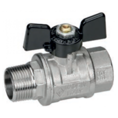 Кран шаровой Bugatti Nevada полнопроходной 1/2" НР-ВР бабочка (04070066)