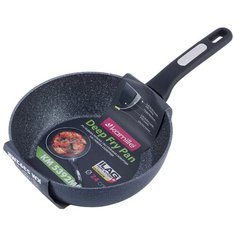 Сотейник 24 см Kamille KM-5392MR (Ø24х7,5см) с покрытием чёрный мрамор из кованного алюминия