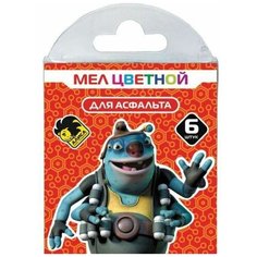 Мел цветной асфальтовый 6шт Action! Алиса