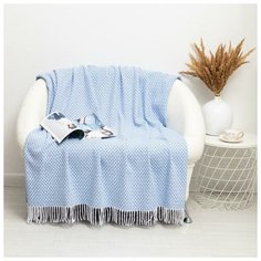 Плед Валенсия 140х200 см, Антонио бел/гол, хлопок 50%, п/э30%, пан20% Vladi