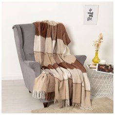 Плед Эльф 170х210 см, бел/беж/тер рап.1 9000186,70% новозеландская шерсть, 30% п/э Vladi