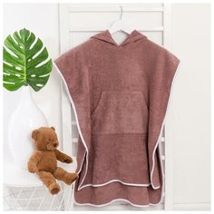 Полотенце- пончо с карманом Крошка Я, цв. мокко, р. 32-38, 100 % хлопок, 320 гр/м2