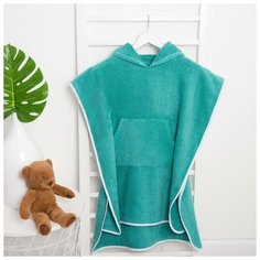 Полотенце- пончо с карманом Крошка Я, цв. зеленый, р. 32-38, 100 % хлопок, 320 гр/м2