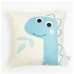 Подушка "Этель" Дино 40х40 см, велюр, 100% п/э