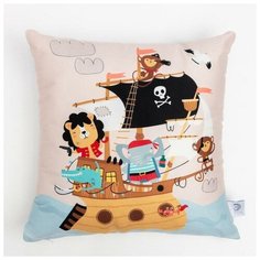 Подушка "Этель" Пираты 40х40 см, велюр, 100% п/э