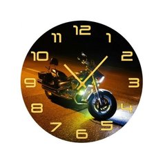Часы настенные кварцевые SvS 3501780 Мотоцикл СВС