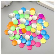 Арт Узор Декор для творчества металл "Кружочки матовые" набор 100 шт микс 0,8х0,8 см