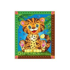 Мозаика из пайеток "Тигренок", А4 Рыжий кот