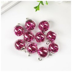 Арт Узор Подвеска декоративная для творчества стекло "Шар " d=1,6 см набор 10 шт