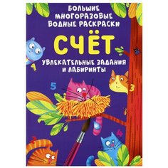 Большие многоразовые водные раскраски. Счет Crystal Book
