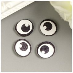 Арт Узор Декор для творчества дерево "Глаз" набор 20 шт 1,5х1,3 см