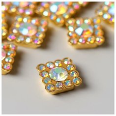 Арт Узор Декор для творчества пластик "Квадрат перламутр" набор 30 шт 1х1х0,5 см