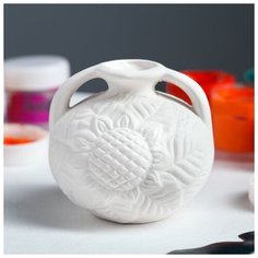 Керамика ручной работы Фигурка- раскраска "Амфора", под роспись, 6,5 см