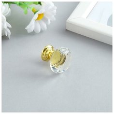 Арт Узор Ручка для шкатулки металл "Кристалл" золото 2,5х2,5х2,6 см