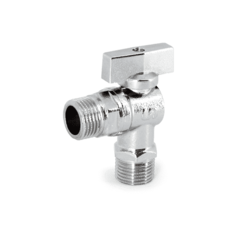 UNI- FITT Кран шаровый угловой 1/2х1/2" НН для подключения бачков/смесителей UNI- FITT хромированный