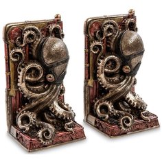 Держатель книг в стиле Стимпанк Осьминог Размер: 22*10*21 см Veronese