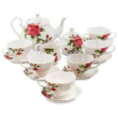 Чайный сервиз Золотая Роза Рафаэлло На 6 персон 15 предметов Pavone