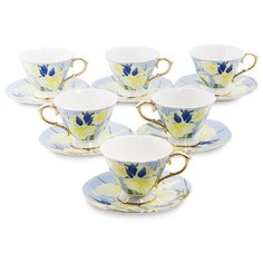 Чайный набор на 6 персон Фиор Дель Аморе На 6 персон 12 предметов, 200 мл Pavone