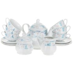 Чайный сервиз Голубая роза На 6 персон 15 предметов Thun1794
