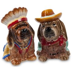 Набор соль- перец Шериф и Вождь Размер: 12*9,5*8 см Pavone