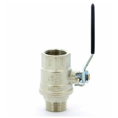 BUGATTI Кран шаровый BUGATTI OREGON 1/2" ВН плоская ручка