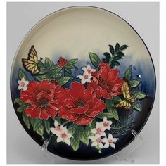 Блюдо декоративное Красные цветы Диаметр: 26 см Pavone