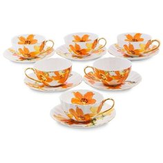 Чайный набор на 6 персон Фиор Элеганта На 6 персон 12 предметов, 200 мл Pavone