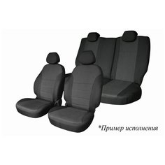 Defly Комплект чехлов Toyota Corolla Fielder (E120), 2000-2006, жаккард черный/ темно- серый. Комплектация: столик в спинке переднего пассажирского кресла.