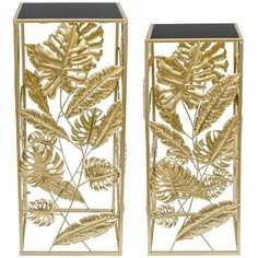 Набор столиков Glasar 54-170/169, золотистый ГЛАСАР