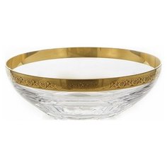 Ваза для конфет 18 см Crystalite Bohemia "Джесси /Матовое золото" / 085131