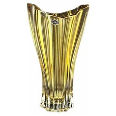 Ваза для цветов 32 см Aurum Crystal "Plantica /Янтарная" / 155047