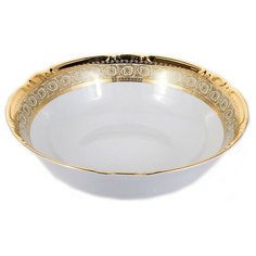 Салатник 25 см Thun "Констанция /Бежевая полоса с золотом" / 259647 Thun1794