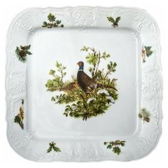 Поднос 26 см квадратный Thun "Бернадотт /Охота" / 024757 Thun1794