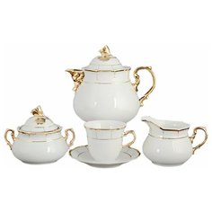 Чайный сервиз на 6 персон 15 предметов Thun "Менуэт /Отводка золото" / 006388 Thun1794