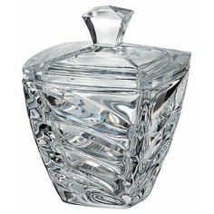 Ваза для конфет 18 см с крышкой Crystalite Bohemia "Фасет /Без декора" / 098570