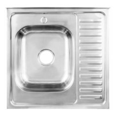 Мойка накладная Largo M 0,6 мм (SUS 201) полир. AV Engineering (сушилка с правой стороны) (AVESO4M6P1)